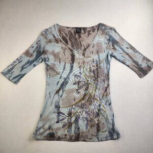 VTG Y2K Sledge USA Large L Thermal Graphic Shirt Cyber Fleur 3D Affliction Style